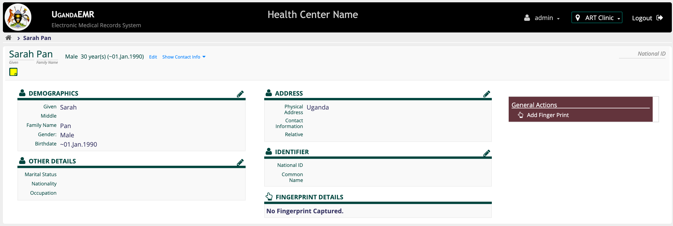 Registration Summary page